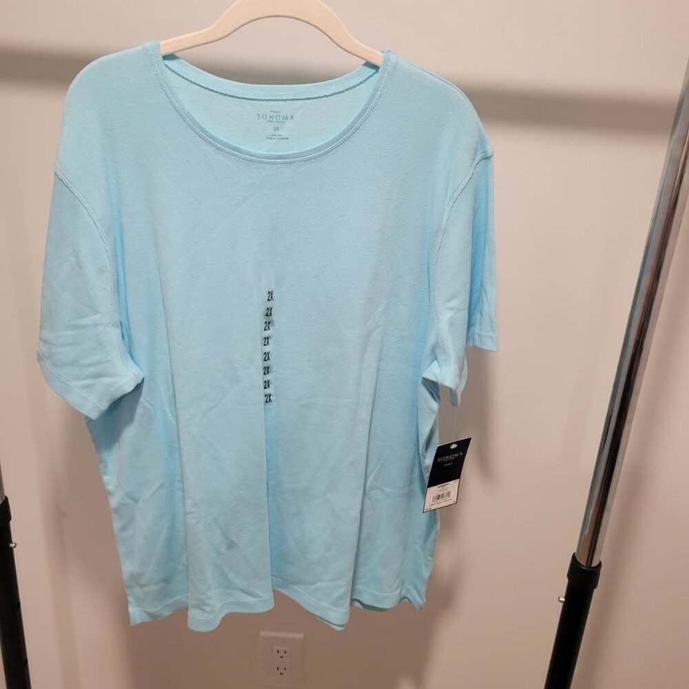 Light Blue Short‑Sleeve Everyday Tee